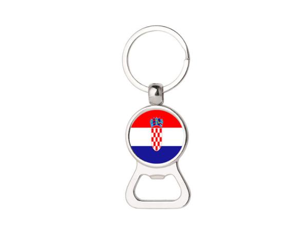 Buy cheap Custom cheap promotion gift personalized national holiday color printed country flag logo bottle opener key ring, from wholesalers