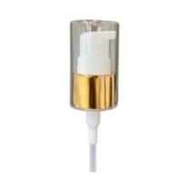 Buy cheap 24/410 Lotion Pump Cosmetic Refillable Gold White Aluminum Plastic Smooth Cream product
