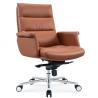 Buy cheap Ergonomic Office Chair Flexible Chrome Wheel Convenient Swivel Leather PU Boss Manager Staff Chair Modern Revolving Massage from wholesalers