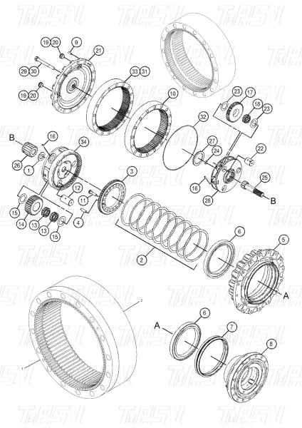 Buy cheap OEM Steel 227-6949 296-6299 353-0611 523-0574 353-0615 E320D Excavator Travel Drive Catalog Gearbox Assembly from wholesalers