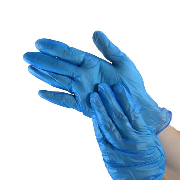 Buy cheap Blue 9 Inches Disposable Vinyl Gloves Medical Use Non Sterile Latex Free from wholesalers