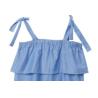 Buy cheap Plain Woven Polyester 80% Cotton 20% Blue Ladies Halter Top from wholesalers
