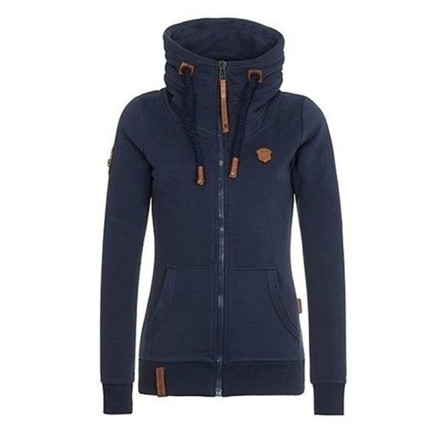 Buy cheap Winter women wear long sleeve zipper up hoodies for women from wholesalers