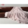 Buy cheap Rabbit Faux Animal Fur Blanket Throw Pink Warm Cozy Cover With Pompoms Fringe Solid from wholesalers