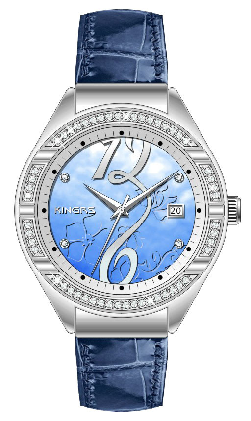 Auto Date Tourbillon Women Jewelry Watch , Leather Quartz Watch