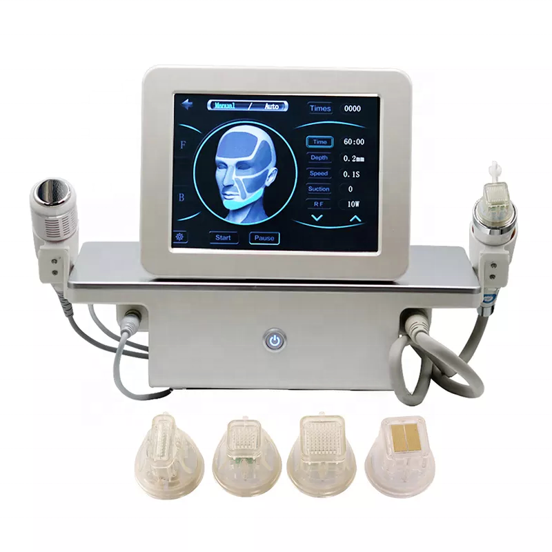 Distributing fractional rf microneedling machine for skin tightening face neck lifting