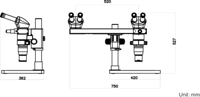 DVS-0880 Stereoscopic Microscopes With Parallel Optical Zoom System