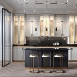 Luxury Island Solid Plywood Storage Full Kitchen Units Set Modern Cabinets
