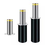 316 Stainless Steel Automatic Retractable Parking Bollards With Reflective