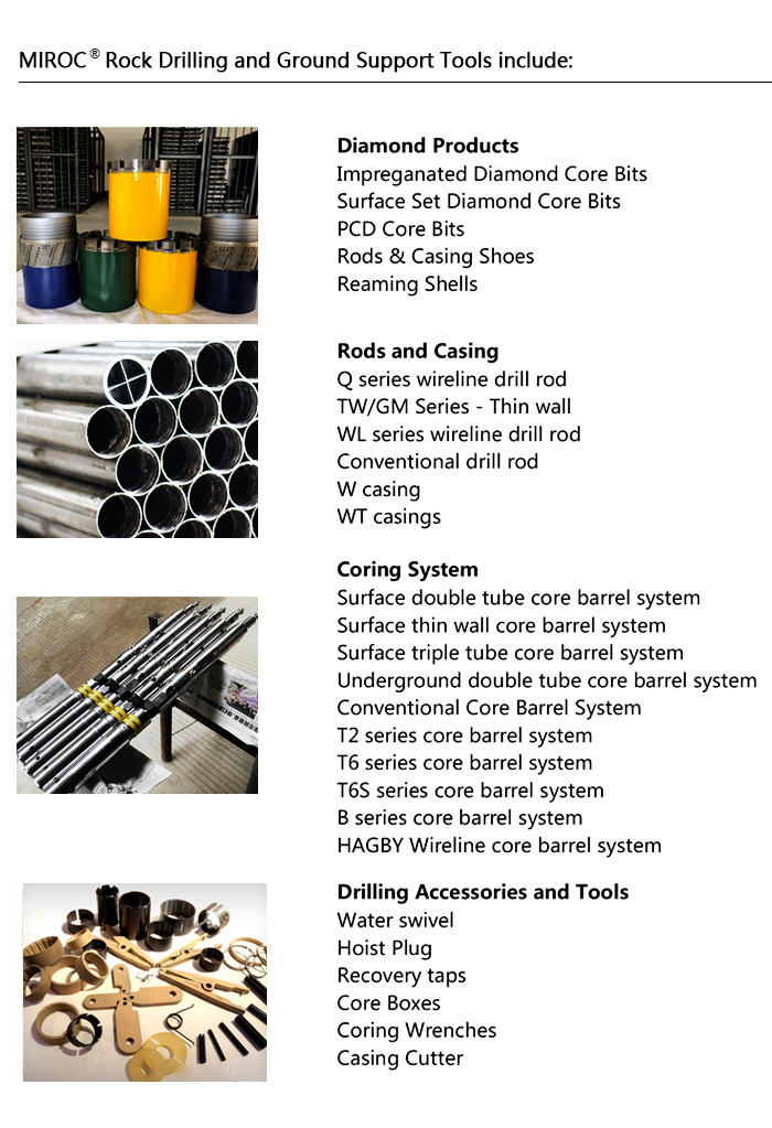 Deeper Driliing Core Drilling Tools Wireline Brazing Rod Superior Material Xjy850