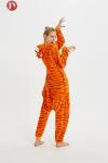 Women Tiger Onesie Pajamas , Tiger Adult Onesies Animal Head Hooded Embroidered