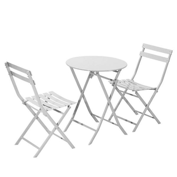 Buy cheap Full Steel Outdoor Garden Folding Table And Chairs Dining Set H73cm from wholesalers