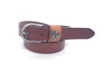 Fashion 2.3CM Women Dress Genuine Leather Belt With Pin Buckle