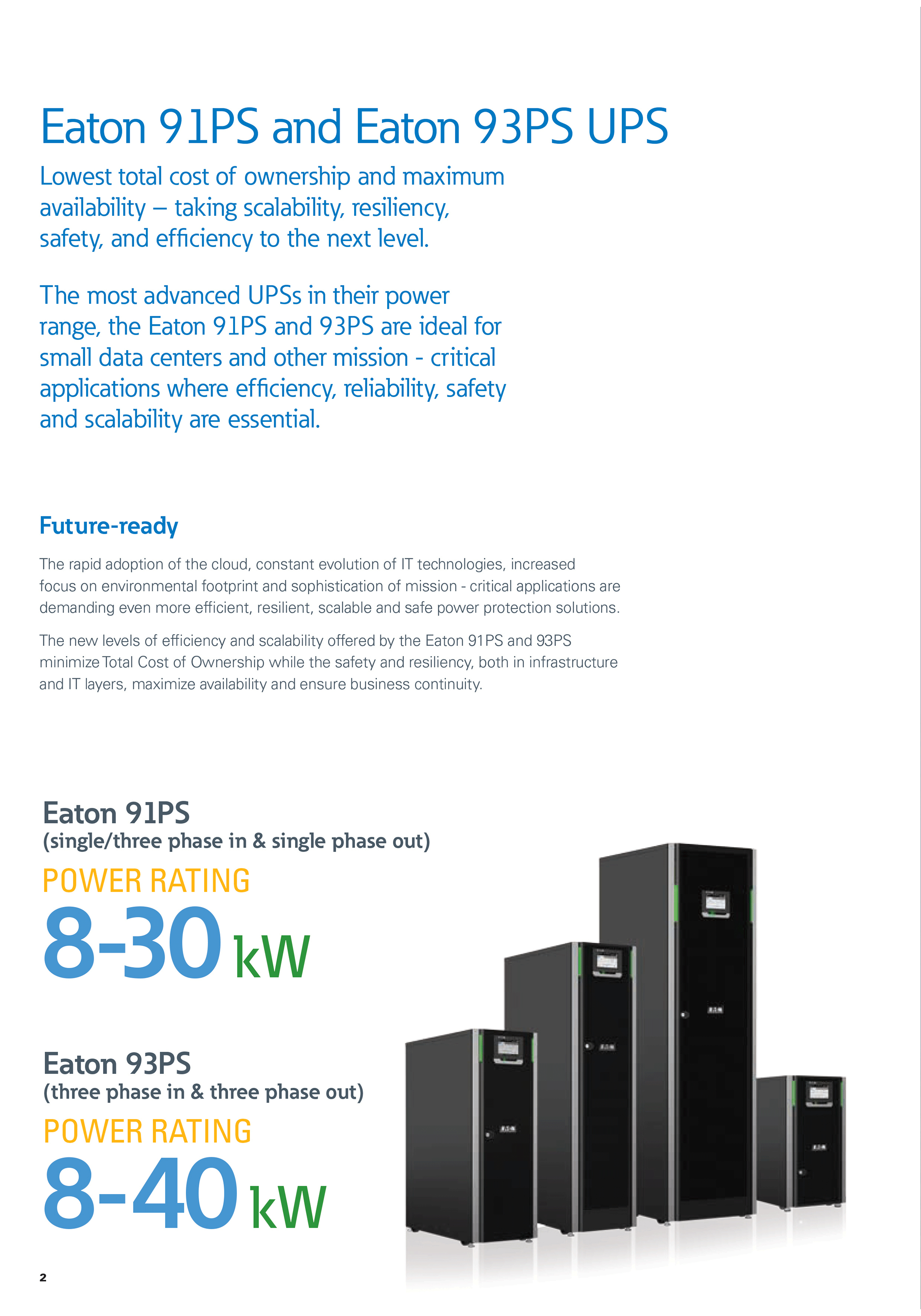 220 / 230 / 240 VAC Eaton 91PS Pure Sine Wave Inverter with Advanced Technology