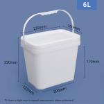 220mm Height 6L Rectangular Bucket Store Food , Agricultural Products