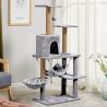 Buy cheap 38*55*130cm Sustainable Multilayer Tower for Large Cats Extra Large 49 Inches Big Cat Activity Black Climbing Tree House from wholesalers