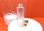 Frosted Transparent Lotion Bottle 100ml With Gold Pump Cylindrical Shape PCR