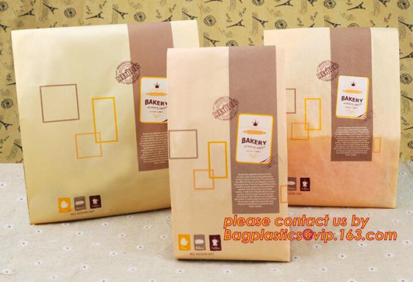 Professional Food Safe Opp Clear Window Paper Bags Offset Printing, OEM Block