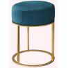 Buy cheap Blue Fabric Upholstered Stool Round Minimalist Pastoral Style ODM from wholesalers