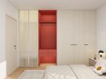 Modern Storage Bedroom Furniture Customized Closet Glass Door Walk In Wooden