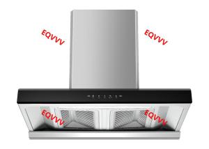 Wholesale EQVVV T956B T Shape Chimney Hood Silvery S.S. Black Metal Certified Stylish. from china suppliers