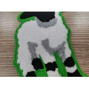 Heat Transfer Labels Towel Embroidery Patch Cotton Material Customized