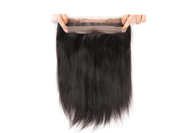 Buy cheap Real 360 Frontal Virgin Hair , Brazilian Lace Frontal Pieces Natural Color from wholesalers