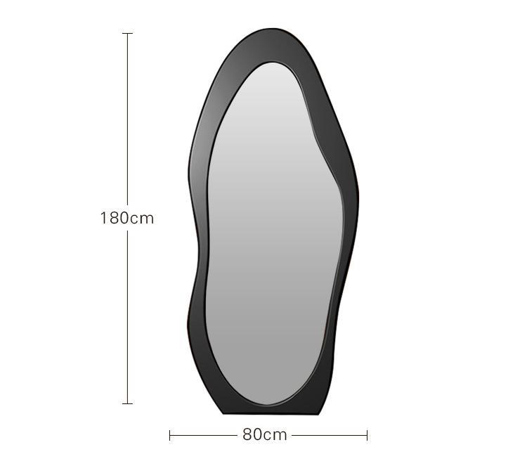 60x160cm Wooden Frame Freestanding Floor Mirror Black White