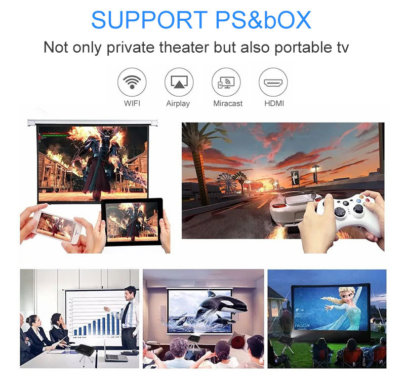 LCD Portable Multi Media Projector LED For Home Theater And Entertainment