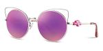 Pink Grey Blue Polarised Glass Sunglasses , Glass Polarized Sunglasses 51 17 135