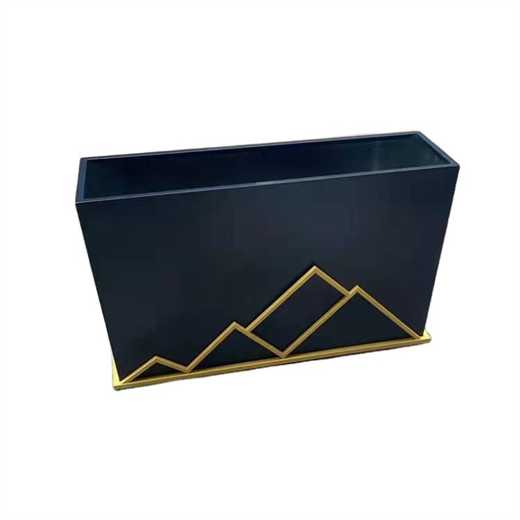 Handmade metal crafts longwy style flower pot planter box