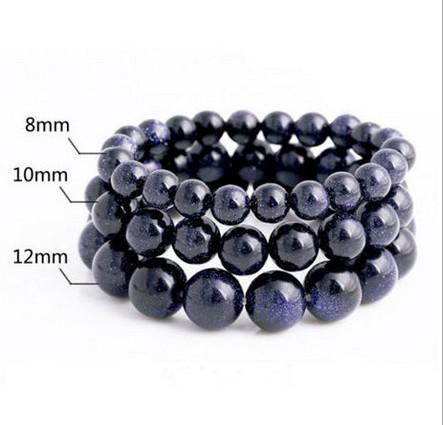 Buy cheap Blue sandstone natural crystal bracelet Wishing star stone lovers hand string bracelet from wholesalers