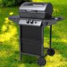 Buy cheap 2 1 Burners Black Steel Outdoor Camping Trolly Gas Barbecue Grill Side Burner 2.5KW from wholesalers