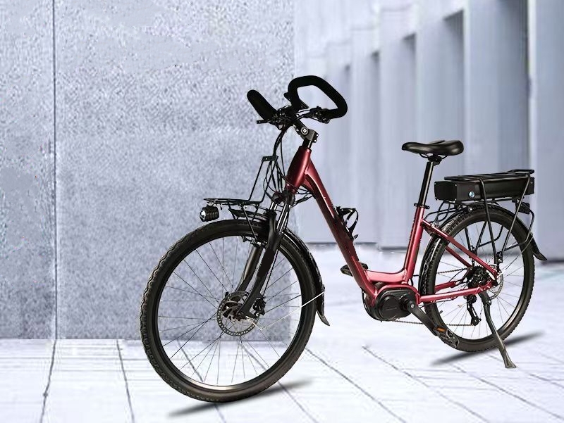 48V 20.4Ah Mid Drive Electric Bike 700C Hydraulic Disc Brake Bicycle With Lithium Battery