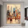 Buy cheap Home Decor Canvas Frame Hand Painted Wall Art Modern City Landscape Artwork Canvas Oil Paintings Abstract from wholesalers