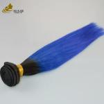 Girl Raw Brazilian Ombre Human Hair Extensions Bundles Blue 1B