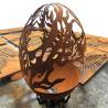 Buy cheap 80cm Dia Butterfly Theme Corten Steel Ball Shaped Fire Pit For Patio Heater from wholesalers