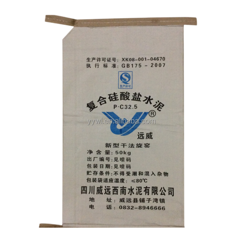Empty Gusseted Polypropylene Bags Laminated PP Woven Bag Cement