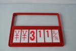 Red Supermarket Plastic Price Sign Board , Price Display Holders