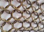 Bronze Color Ring Mesh Curtain 1.5x15mm For Store Construction