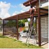 Buy cheap Garden Roof Design Art Outdoor Steel Frame Pergola Metal Pavilion Gazebo from wholesalers