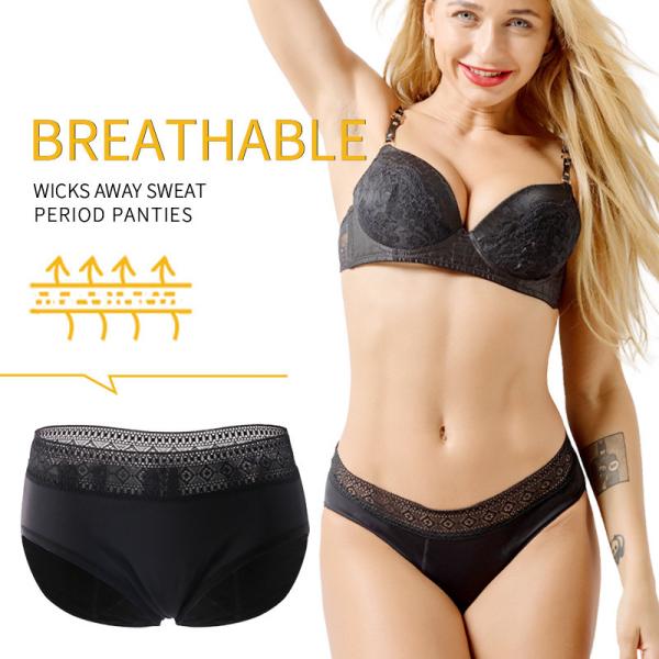 Buy cheap Mid-Rise Leak Proof Period Underwear XS-6XL Lace Menstrual Period Underwear from wholesalers