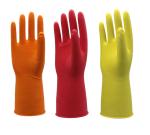 Dipped Flock Lined Latex Rubber Gloves Household Cleaning Gloves Reusable