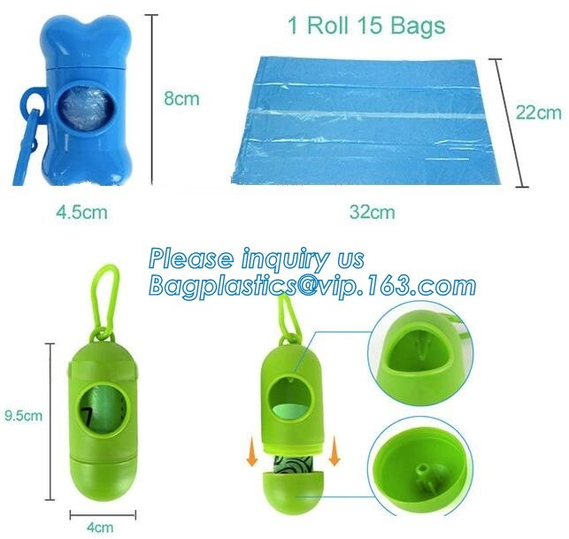 security factory sales biodegradable pet waste dog poop bag, Heavy Duty Custom Biodegradable PE Dog Poop Pet Waste Bags
