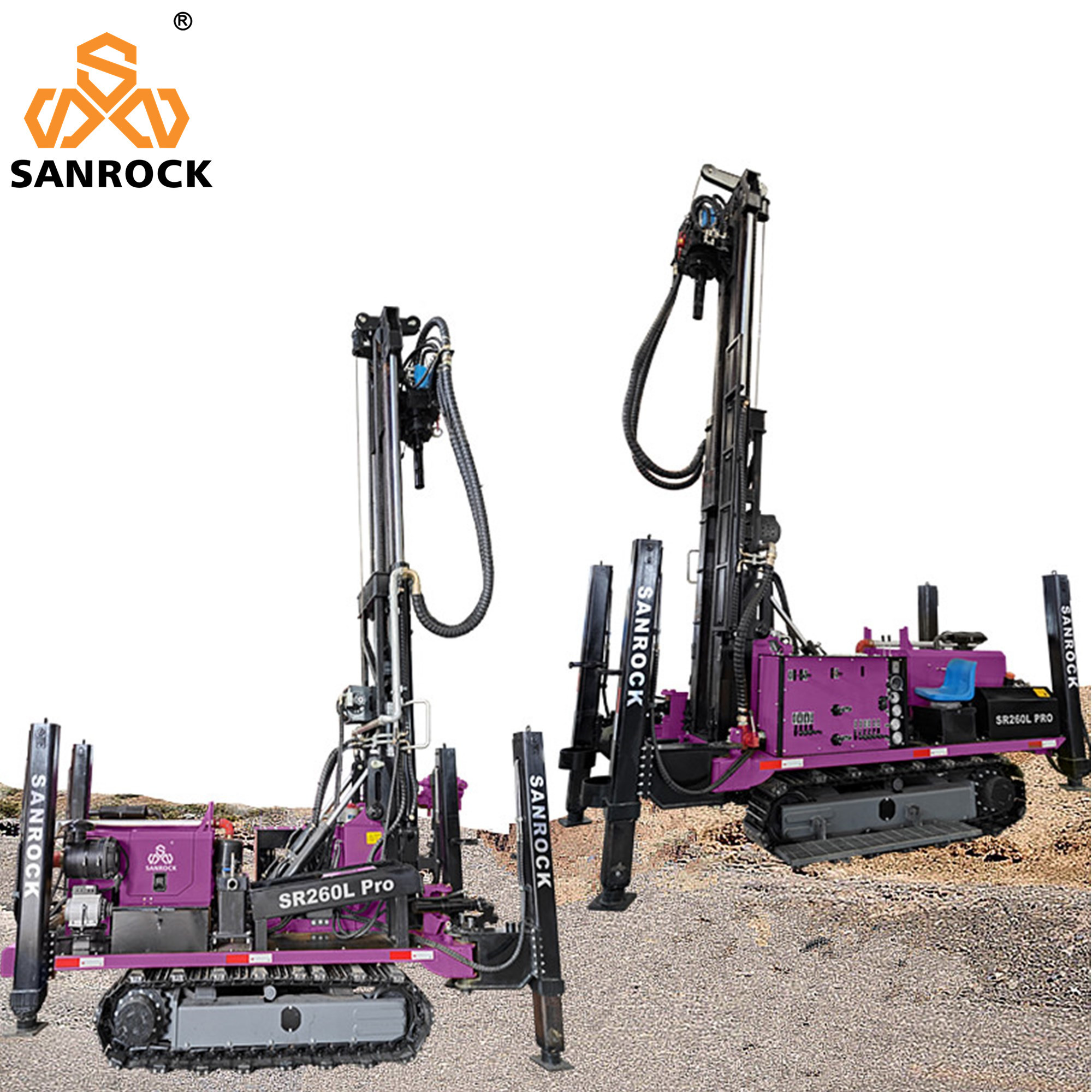 Full Hydraulic Deep Water Drilling Rigs Depth 260m Water Borehole Drilling Machine