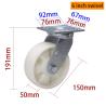 Buy cheap 6 Inch Heavy Duty Swivel Casters 420kg Plate TPU 150mm Caster Wheels from wholesalers