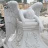 Buy cheap Marble Tombstone White Cemetery Crying Angel Statue Stone hand carved from wholesalers