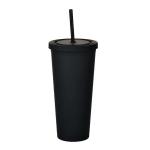Lightweight Candy Color Skinny 22 Oz Plastic Tumbler Clear Double Wall Acrylic