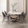 Buy cheap 0.91m3 Luxury Marble Dining Table Rectangle Top Modern Dining Set from wholesalers