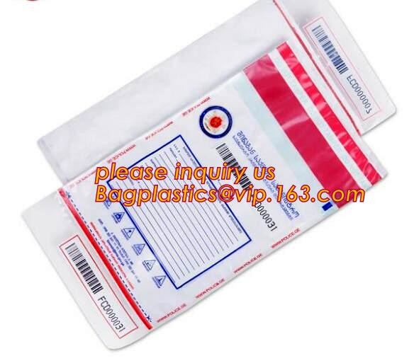 tamper proof sealing bags;security police bag;security bank coin bag, Custom Printed Self Adhesive Sealing Bank Money St